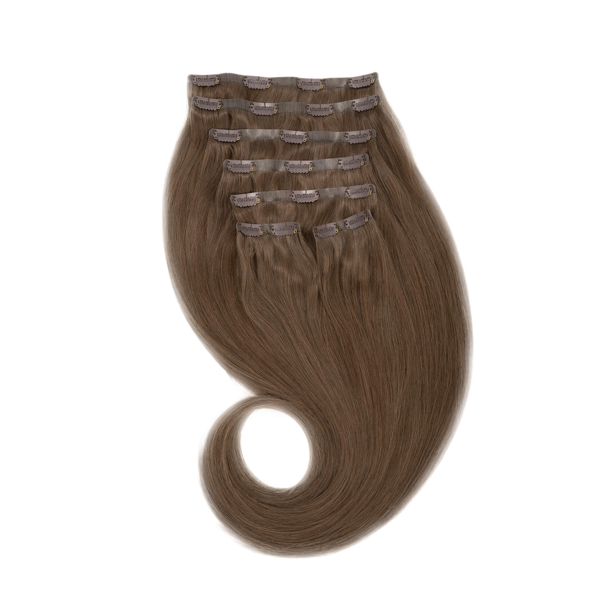 Clip-in-Extensions nahtlos asch-dunkelbraun #2B